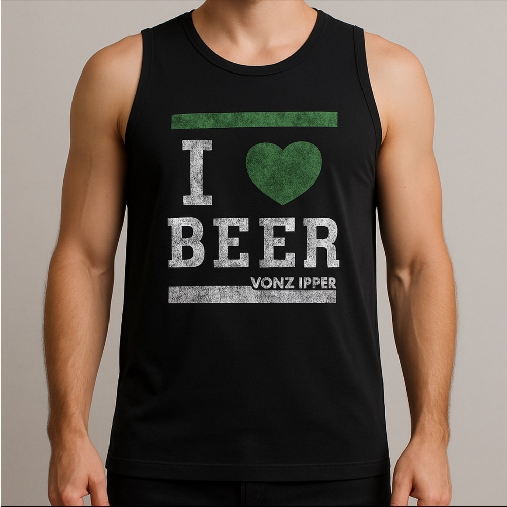 Vonzipper size Large tank top I love beer